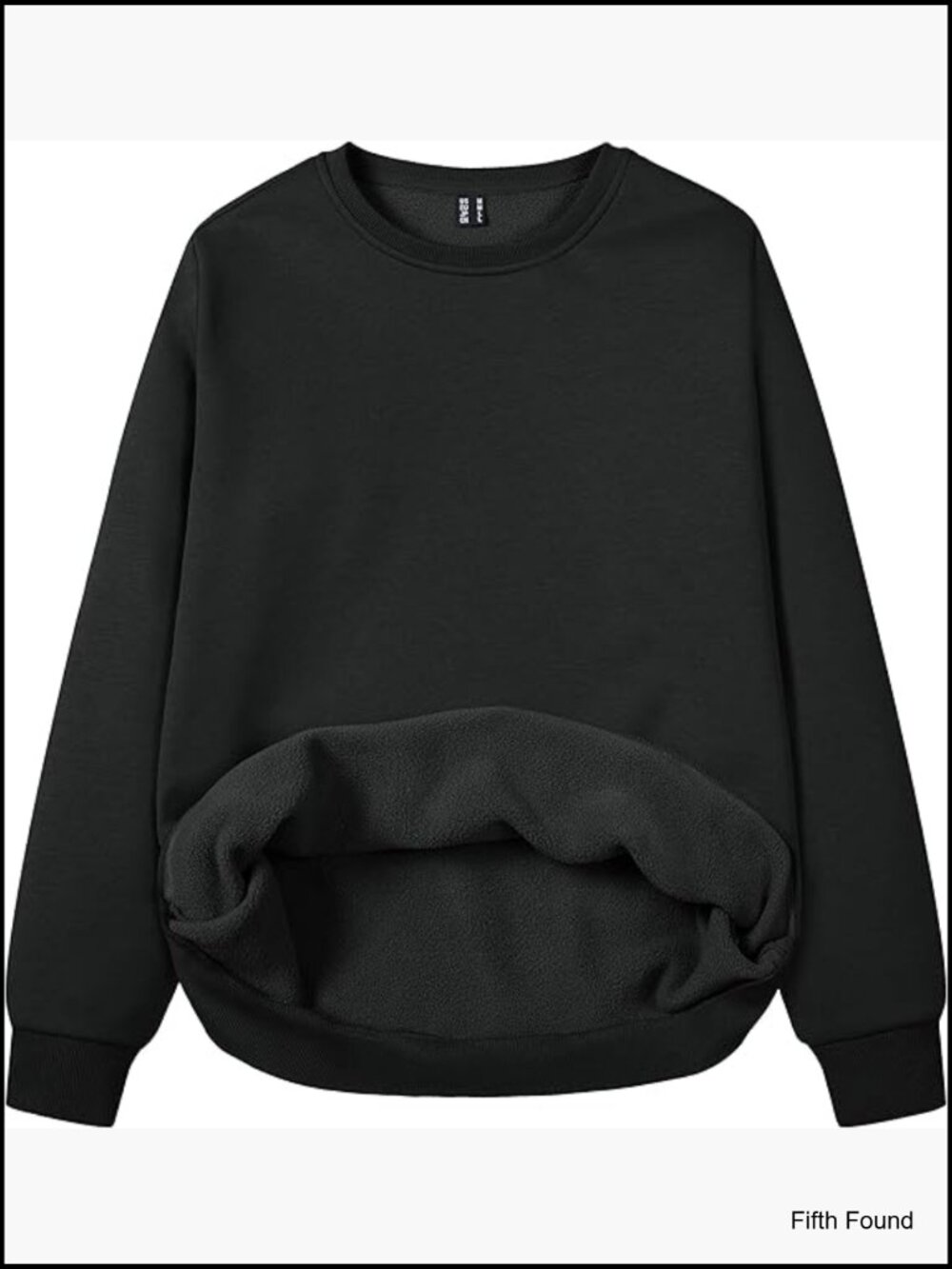 Fleece Lined Crewneck Sweatshirt Cotton Pullover Warm Soft Tops